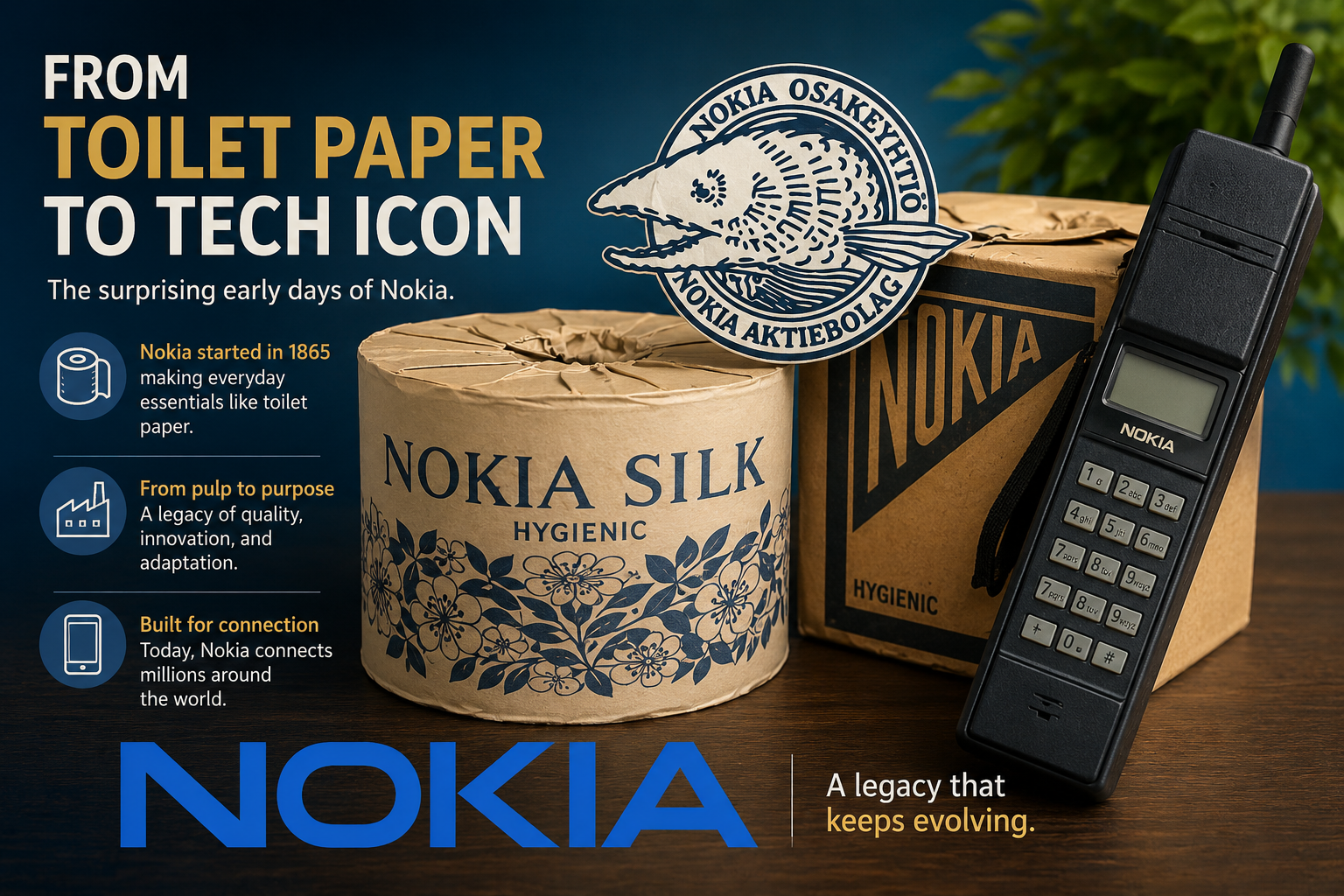 “From Bathroom to Pocket: The Fascinating Journey of a Company from Toilet Paper to Mobile Phones”